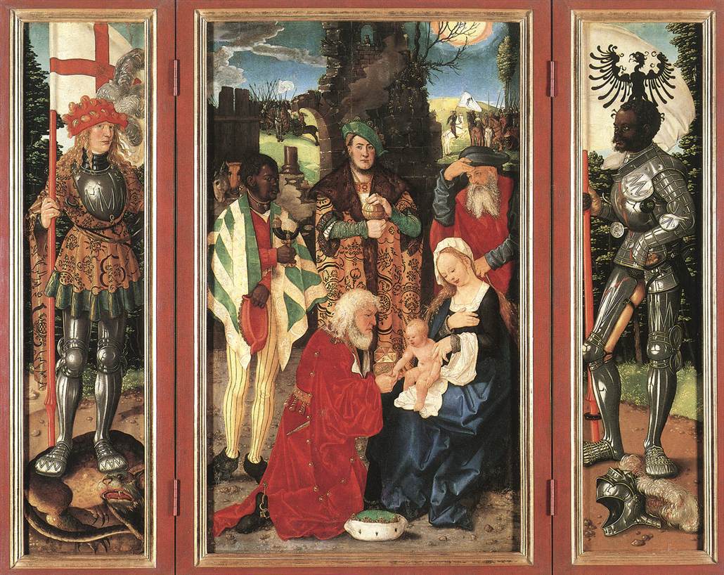 Three Kings Altarpiece (open) by BALDUNG GRIEN, Hans