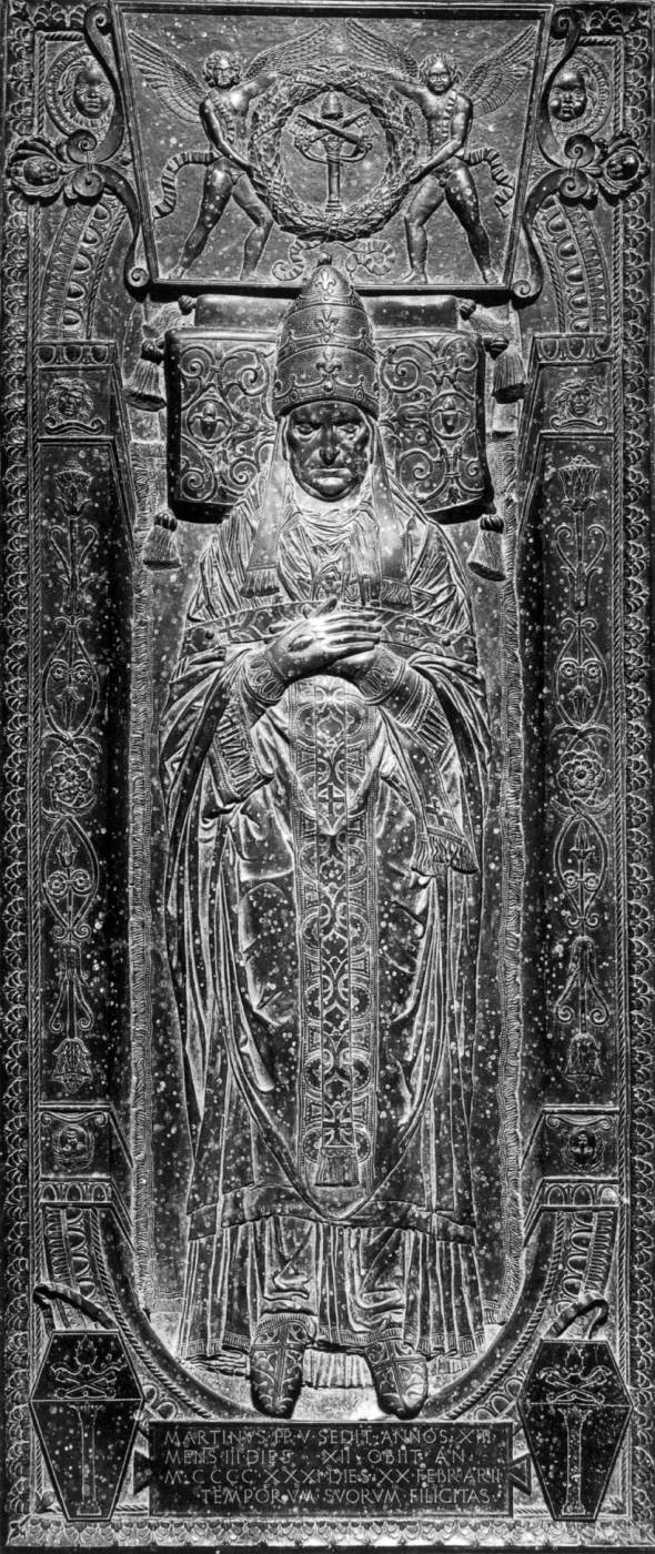 Tomb slab of Pope Martin V by MICHELOZZO DI BARTOLOMEO