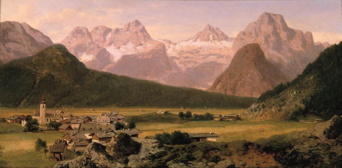 View of the Dachstein Massif by ZIMMERMANN, August Albert