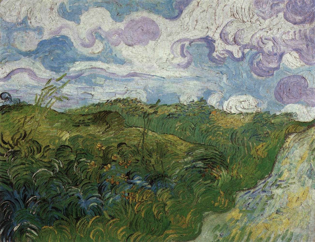 Green Wheat Fields by GOGH, Vincent van