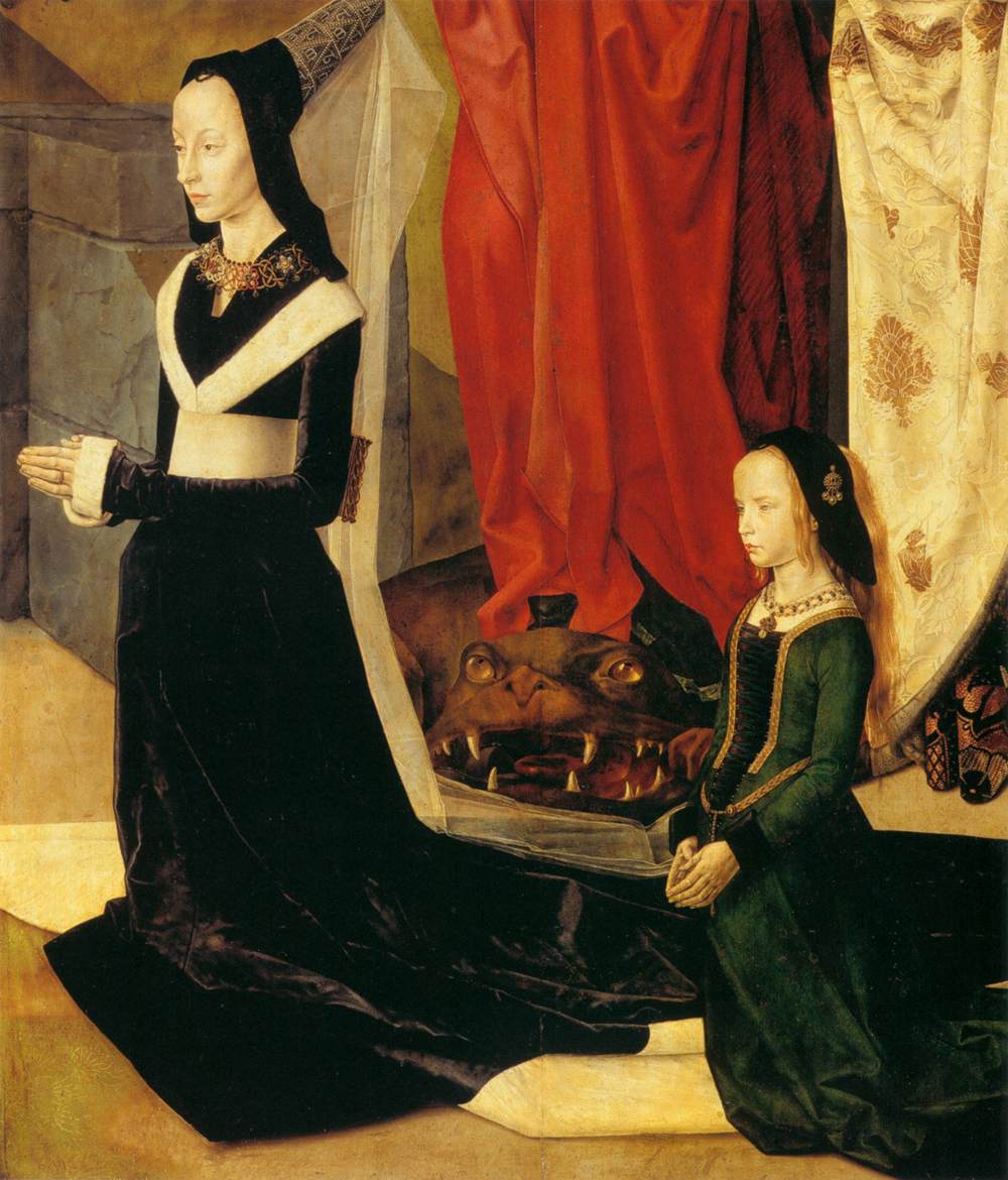 Sts Margaret and Mary Magdalene with Maria Portinari (detail) by