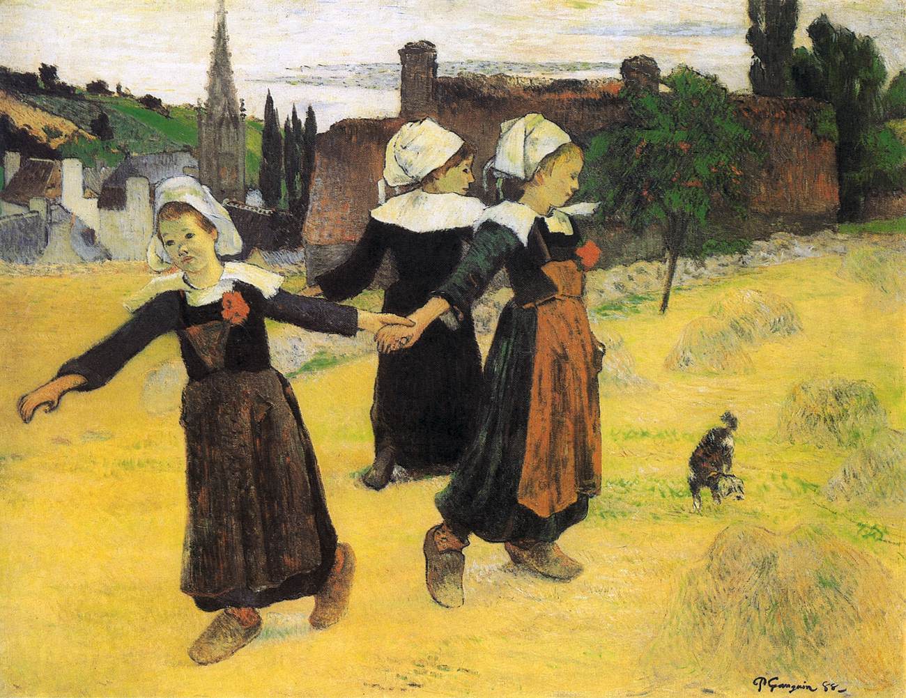 Breton Girls Dancing by