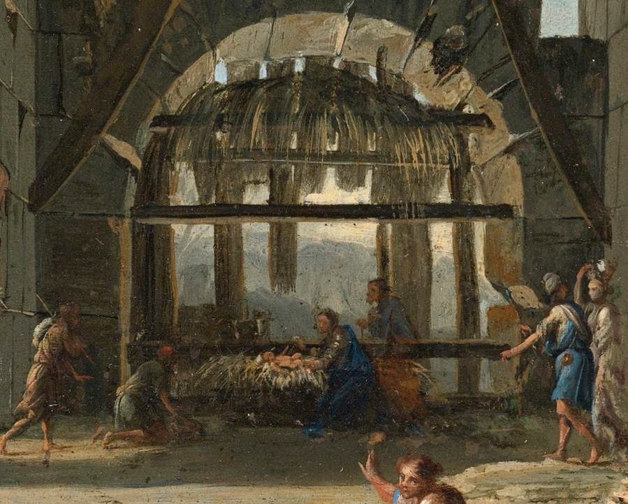 The Nativity in an Ancient Ruin (detail) by CODAZZI, Viviano