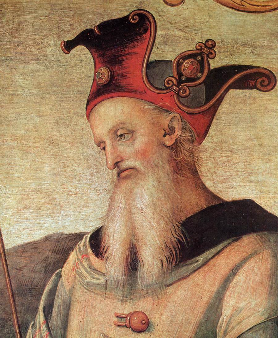 Famous Men of Antiquity (detail) by PERUGINO, Pietro