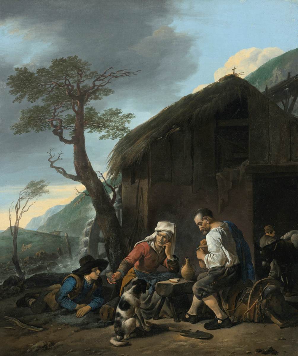 Watermill with Peasants Taking Refreshments by