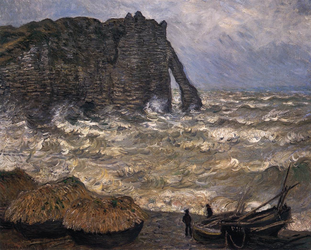 Rough Sea at Étretat by