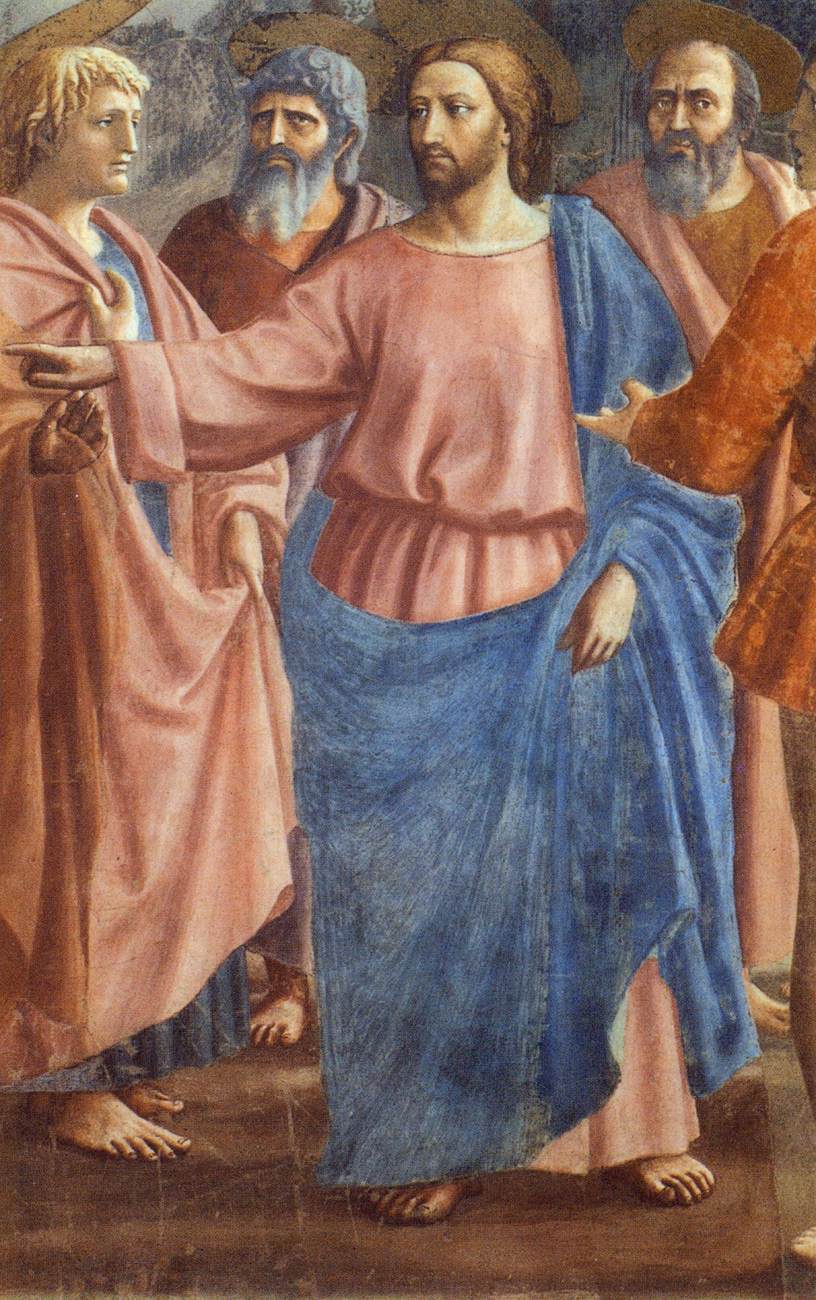 Tribute Money (detail) by MASACCIO