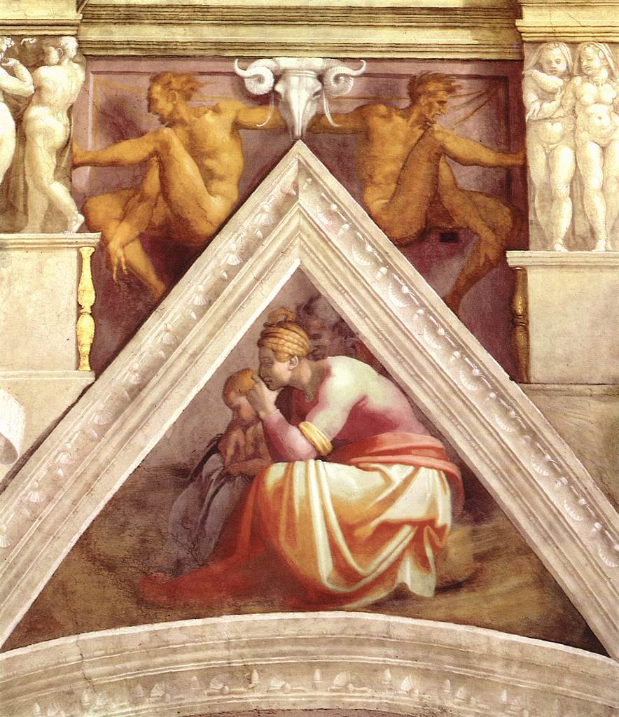 Ancestors of Christ: figures by MICHELANGELO Buonarroti