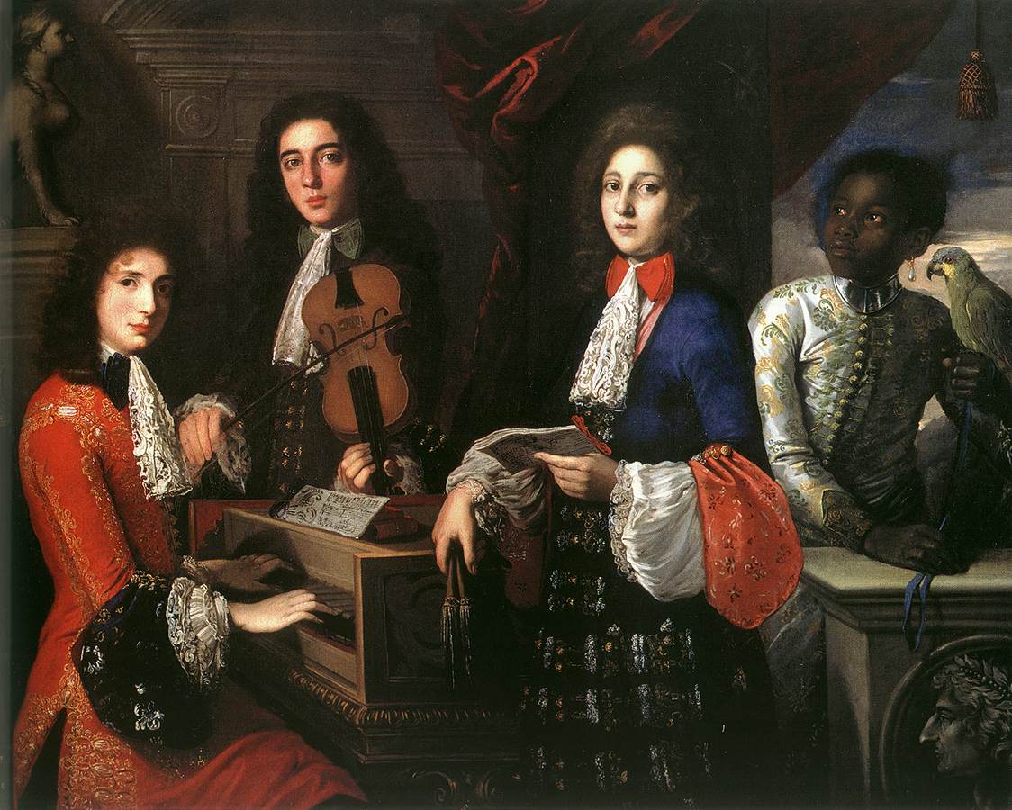 Portrait of Three Musicians of the Medici Court by GABBIANI, Anton Domenico