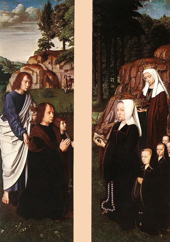 Triptych of Jean Des Trompes (side panels) by DAVID, Gerard