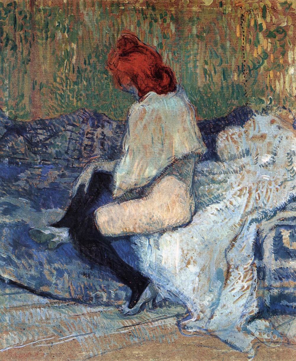 Red-Haired Woman on a Sofa by