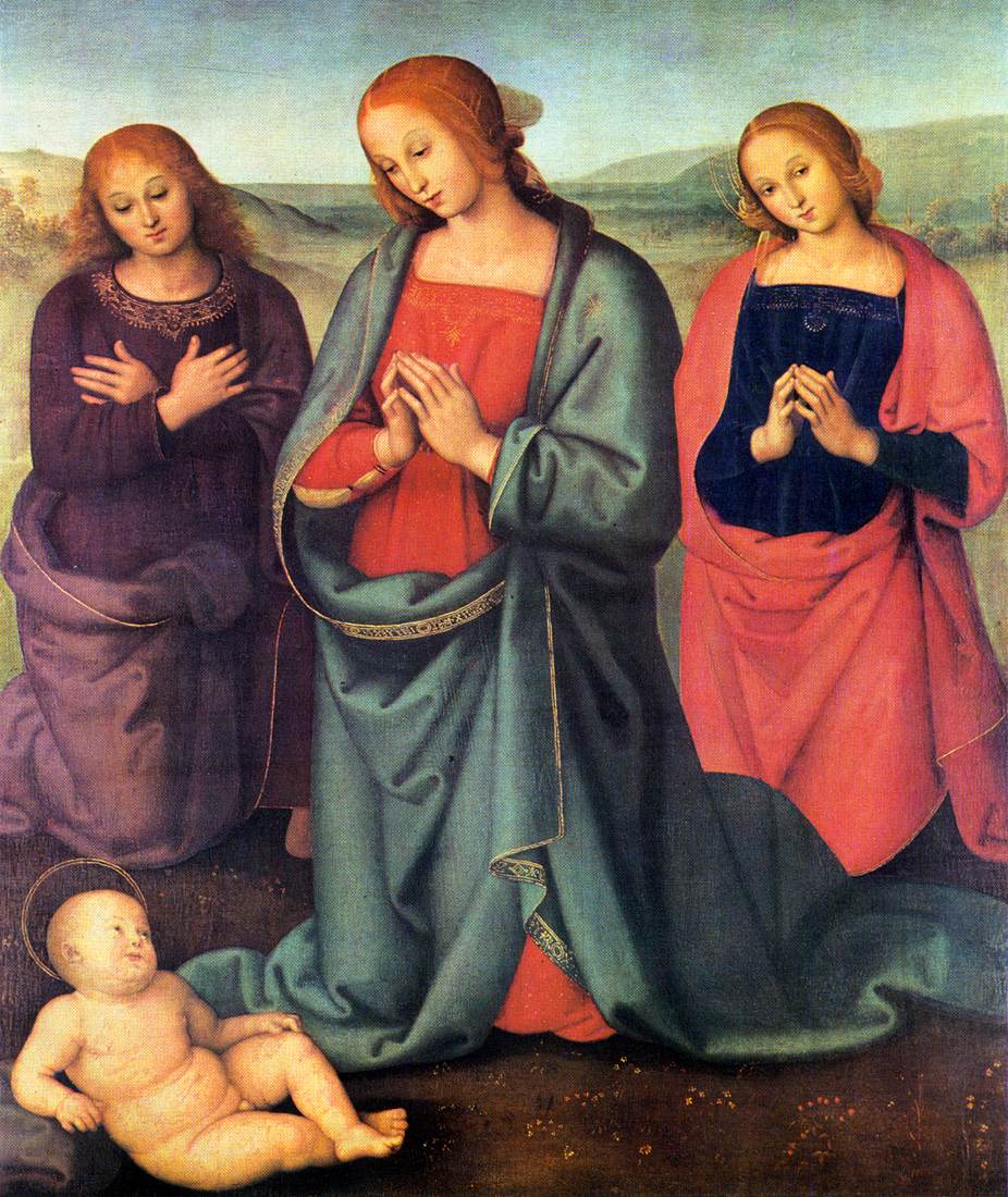 Madonna with Saints Adoring the Child by PERUGINO, Pietro