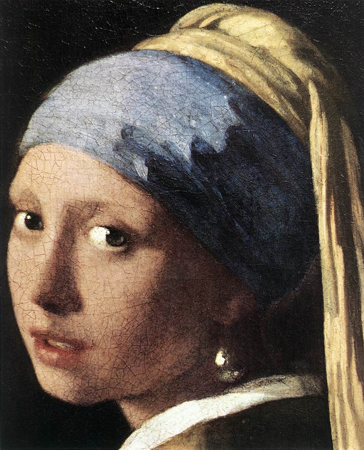 Girl with a Pearl Earring (detail) by VERMEER, Johannes