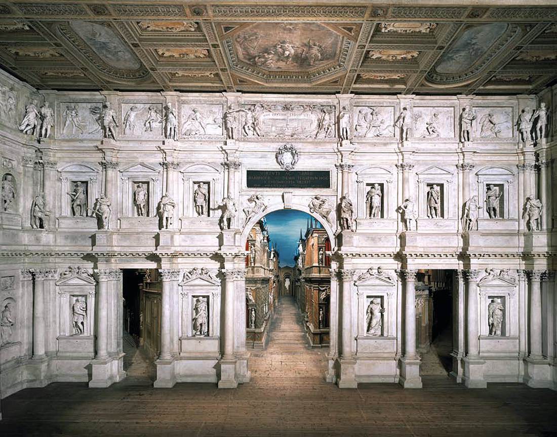 "View of the "scaenae frons" by PALLADIO, Andrea