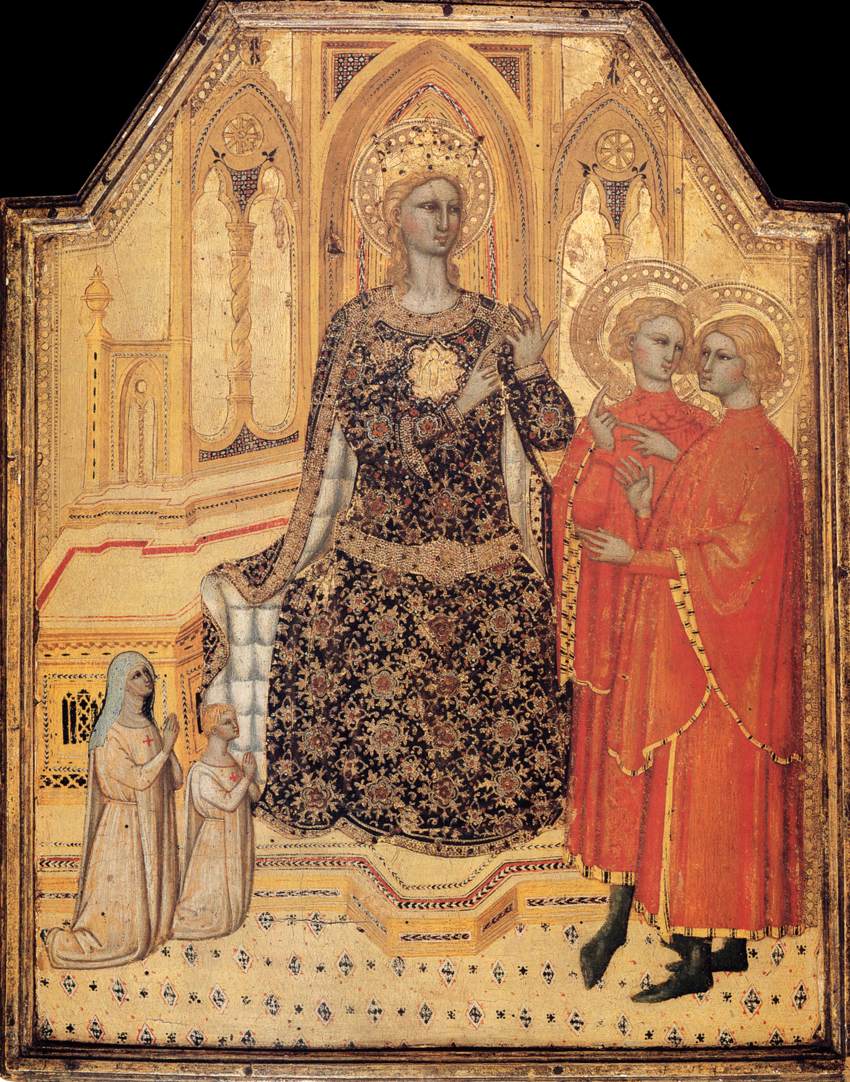 St Catherine Enthroned with Two Saints and Two Donors by