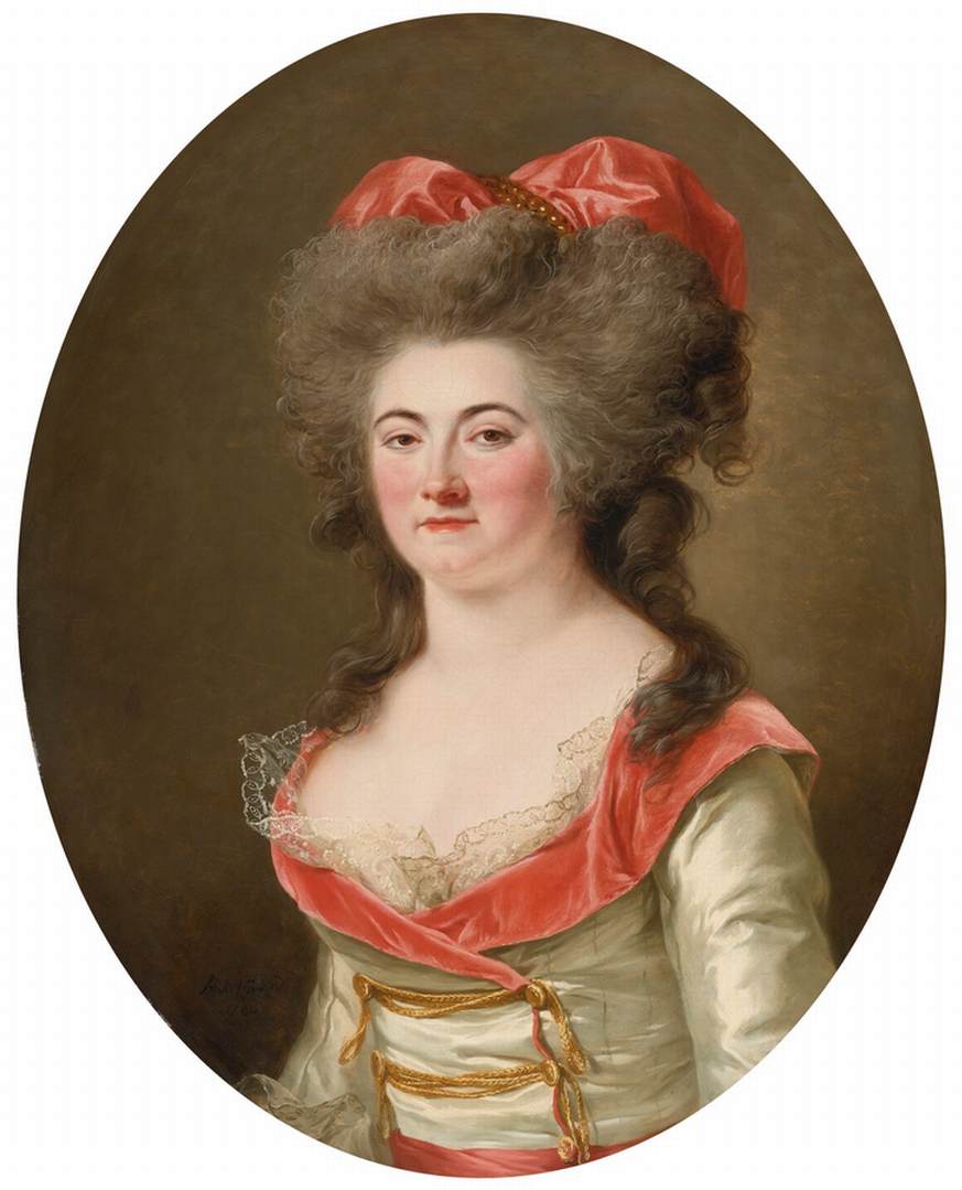 Portrait of a Lady Wearing a Pink Dress by LABILLE-GUIARD, Adélaide