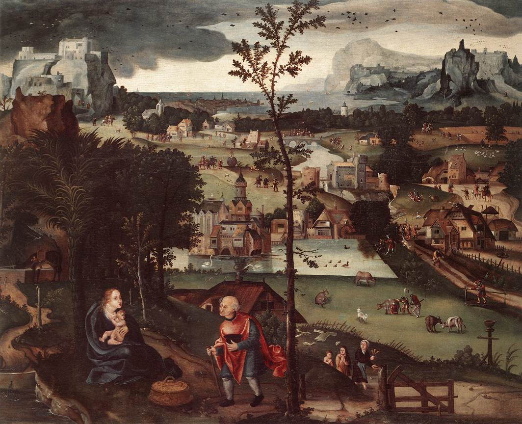 Landscape with the Rest on the Flight by PATENIER, Joachim