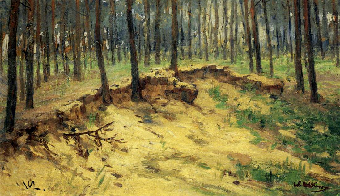 Forest with sand pit by LEISTIKOW, Walter