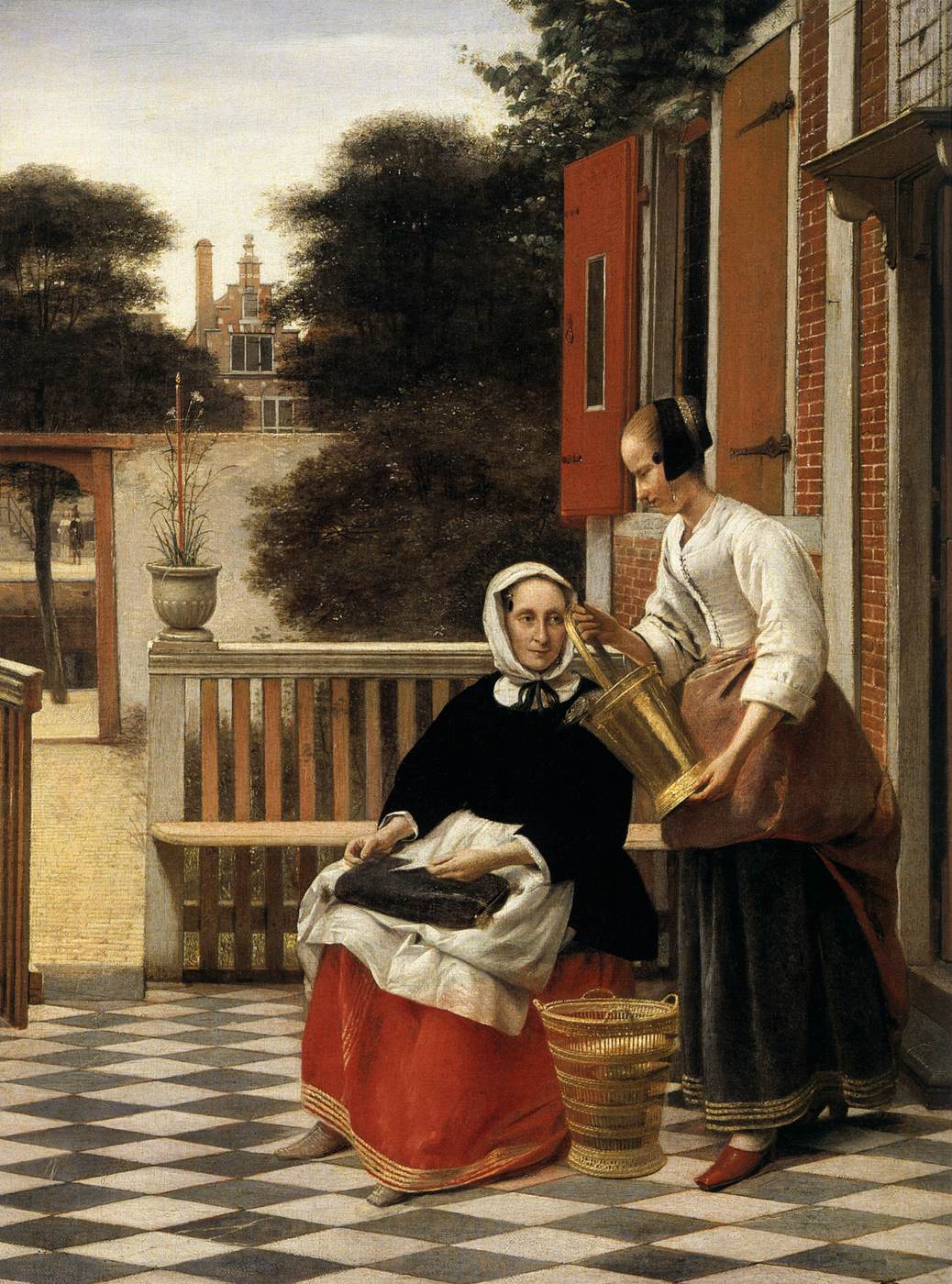 Woman and Her Maid by HOOCH, Pieter de