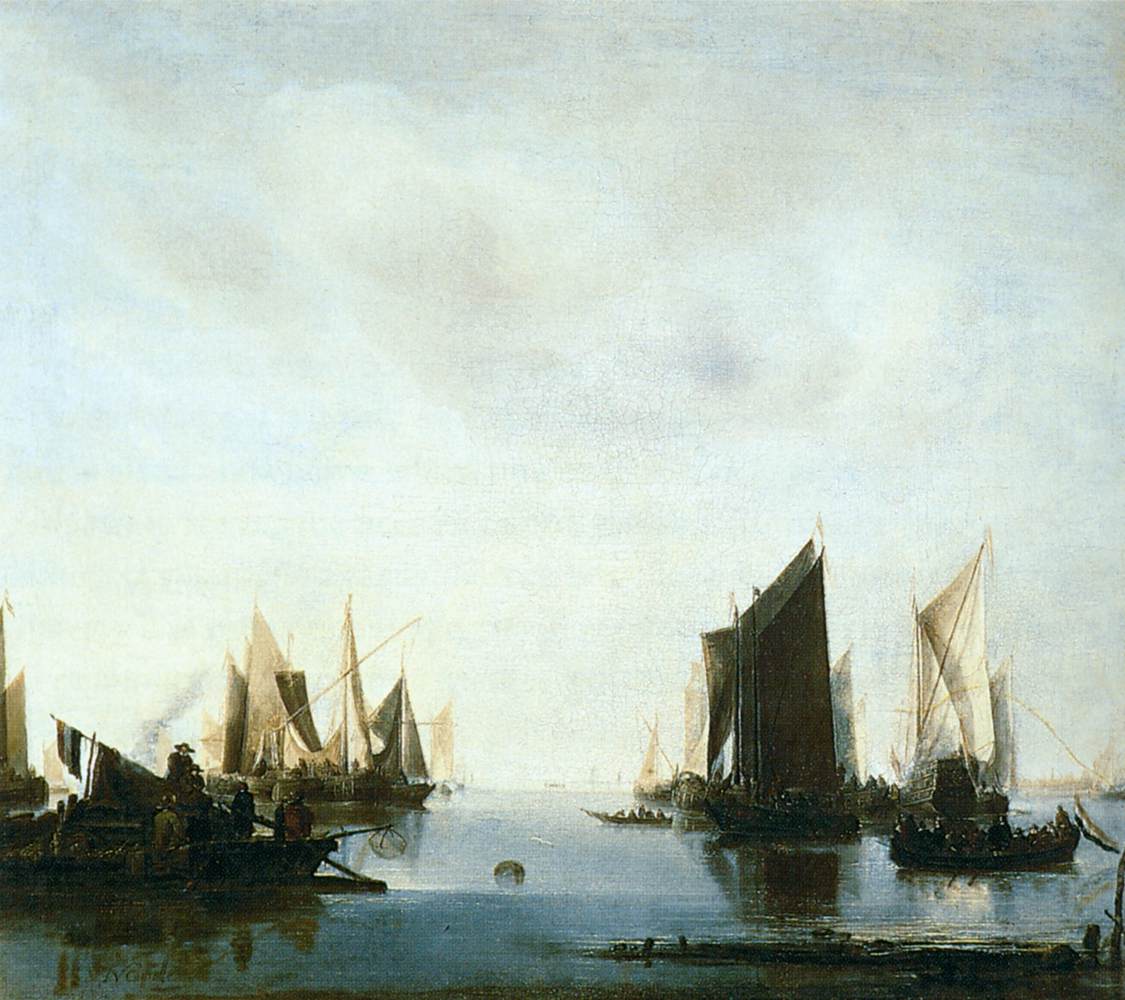 Seascape with Sailing Boats by CAPPELLE, Jan van de