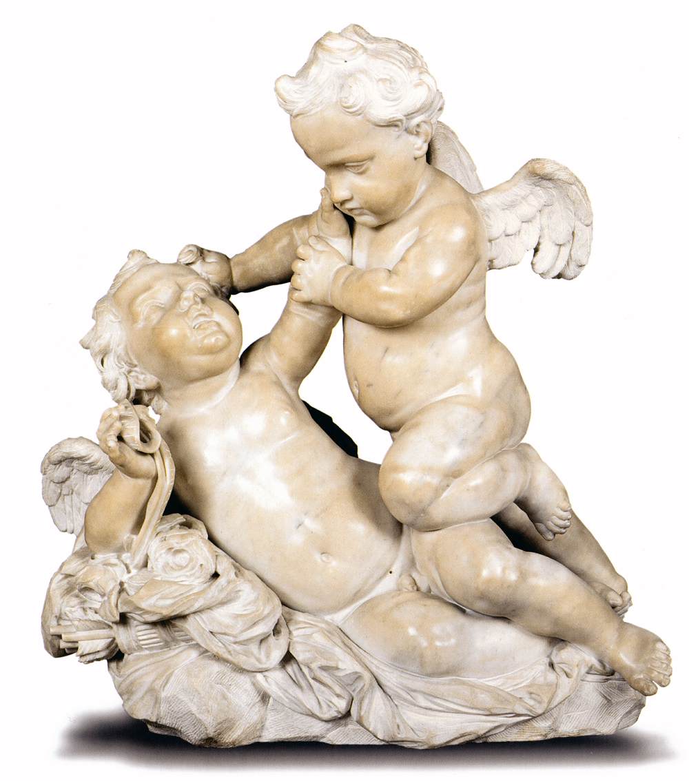 Two Cupids Wrestling by PIAMONTINI, Giuseppe