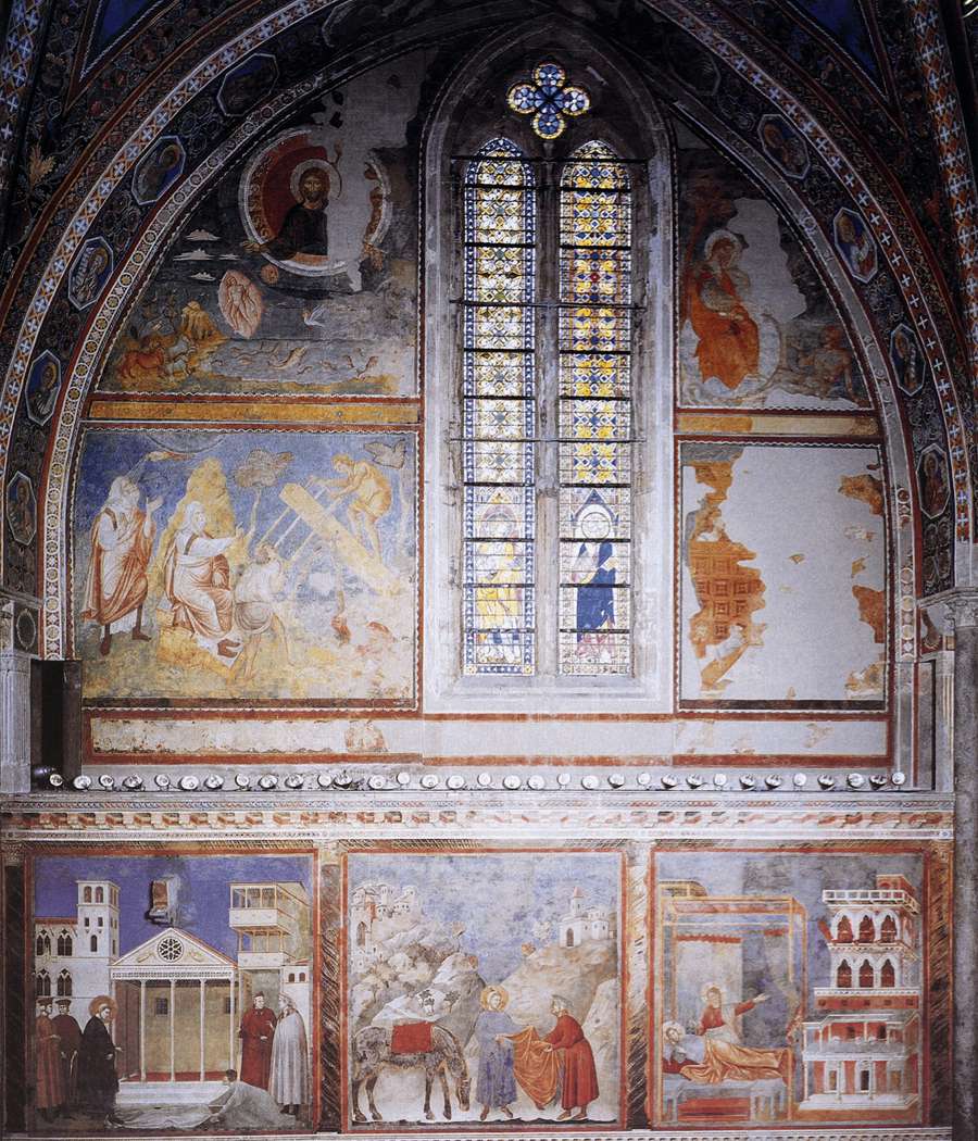 Frescoes in the fourth bay of the nave by GIOTTO di Bondone