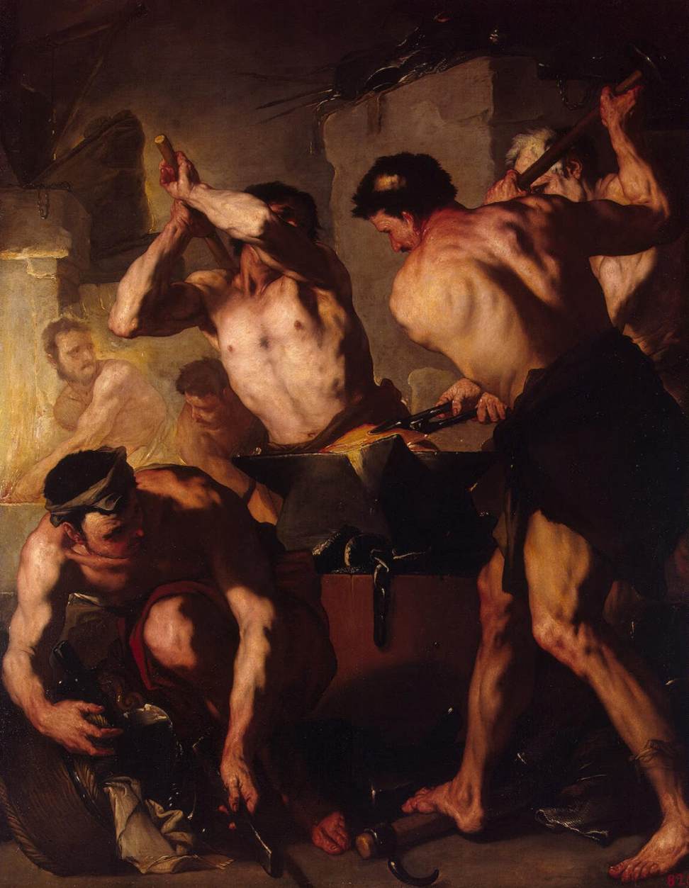 The Forge of Vulcan by GIORDANO, Luca