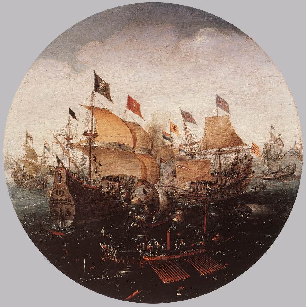 Sea Battle between Dutch and Spanish Boats by