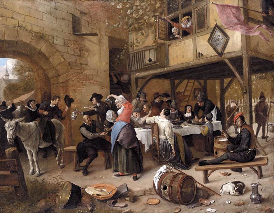 Feast of the Chamber of Rhetoricians near a Town-Gate by STEEN, Jan