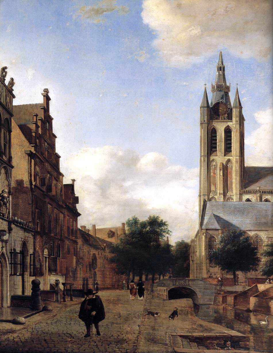 The Oude Kerk on the Oude Delft in Delft (detail) by