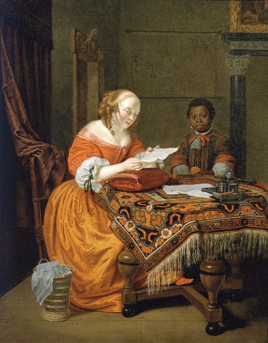 A Young Girl at a Table by