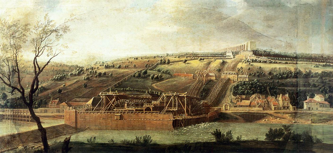 "Aqueduct and "machine de Marly" by MARTIN, Pierre-Denis