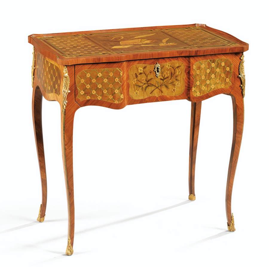 Gilt-Bronze Mounted Marquetry Dressing Table by BOUDIN, Léonard