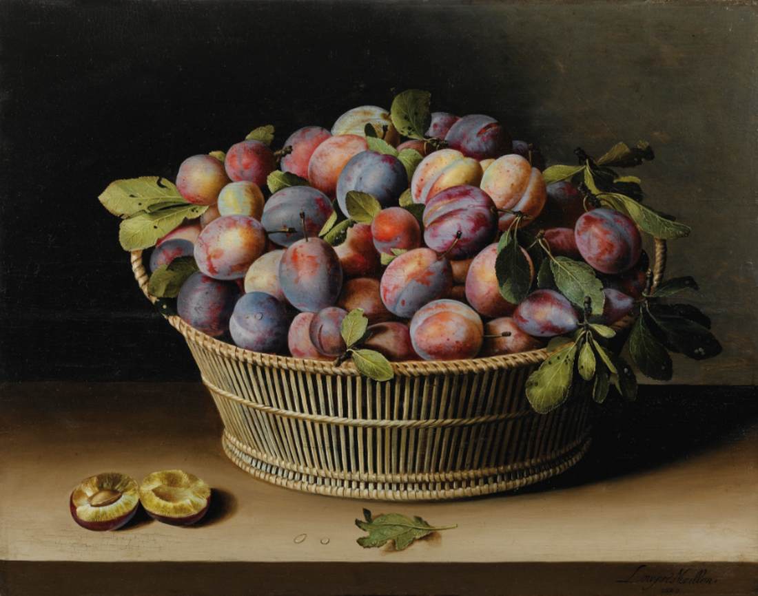 Still-Life with Basket of Plums by