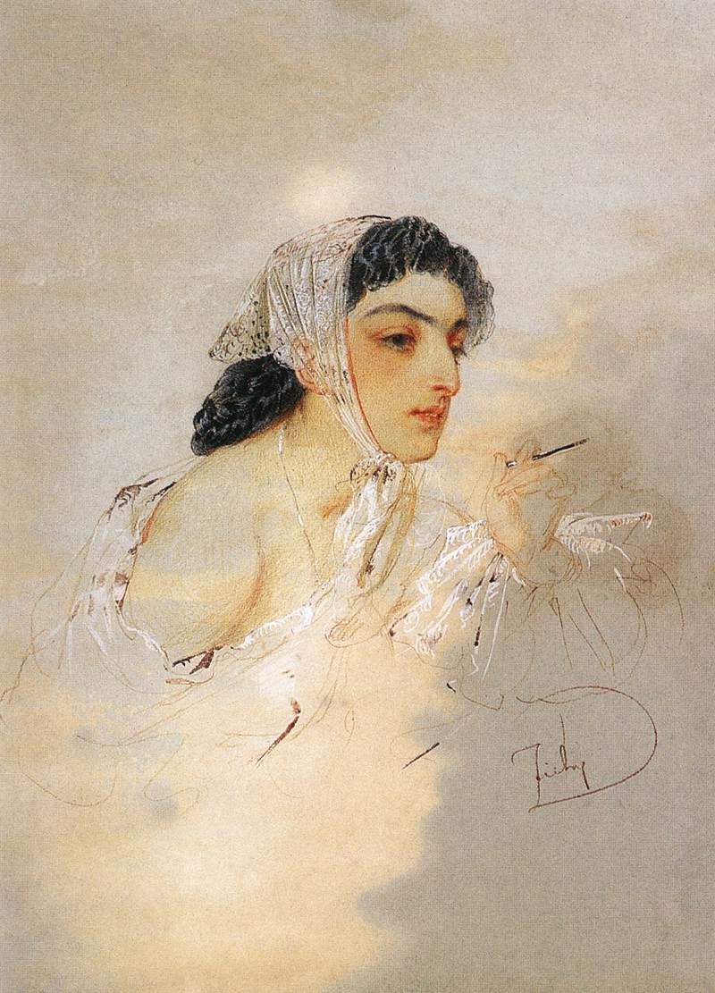 Young Lady by ZICHY, Mihály