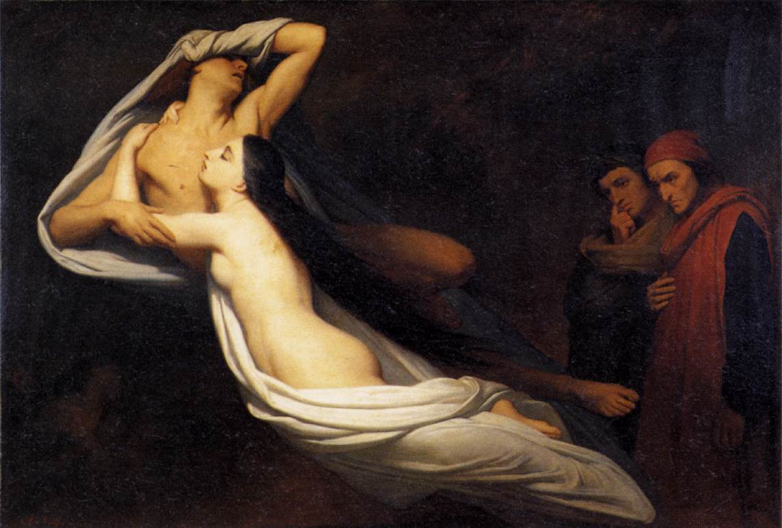 The Ghosts of Paolo and Francesca Appear to Dante and Virgil by SCHEFFER, Ary