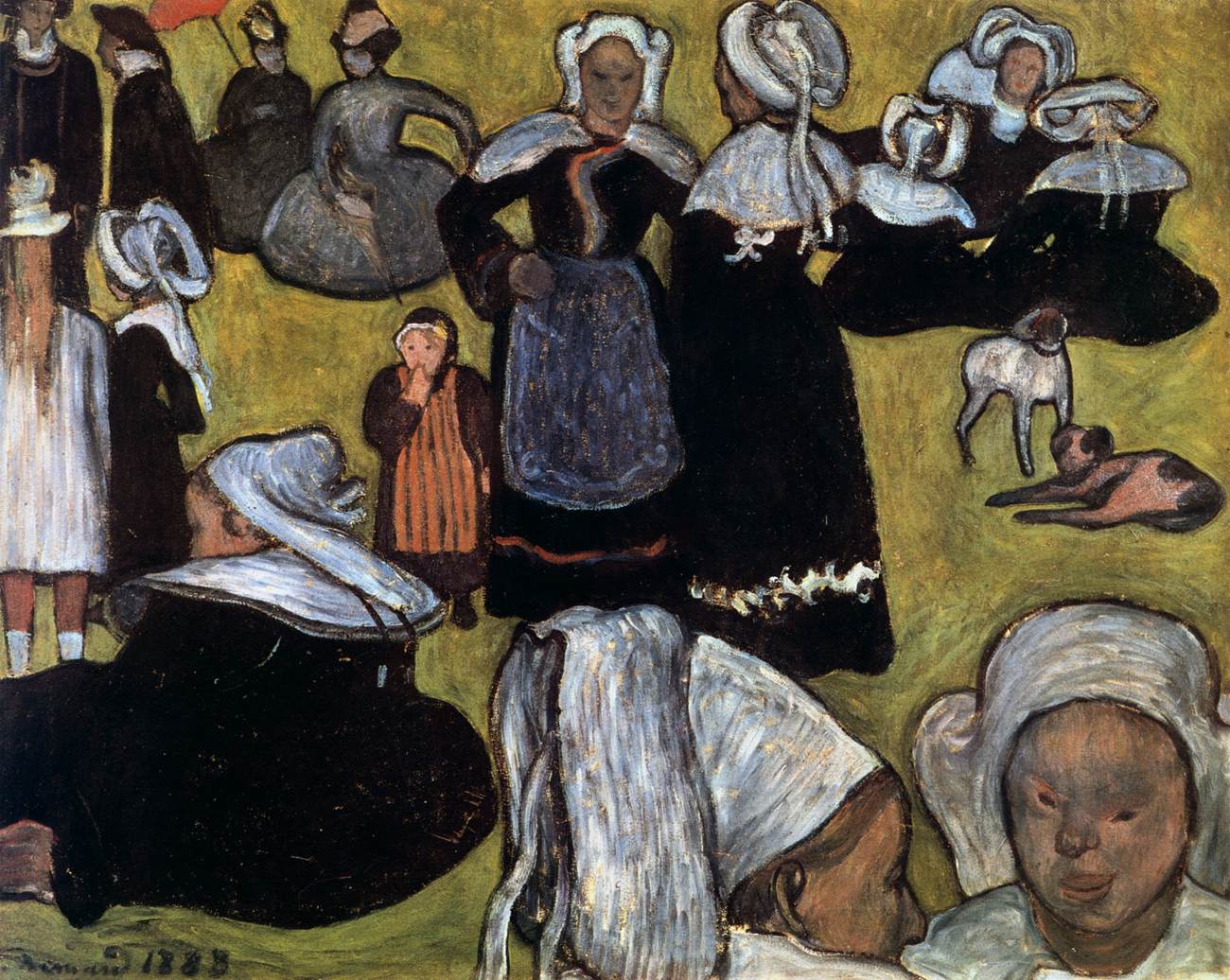 Breton Women in a Meadow by