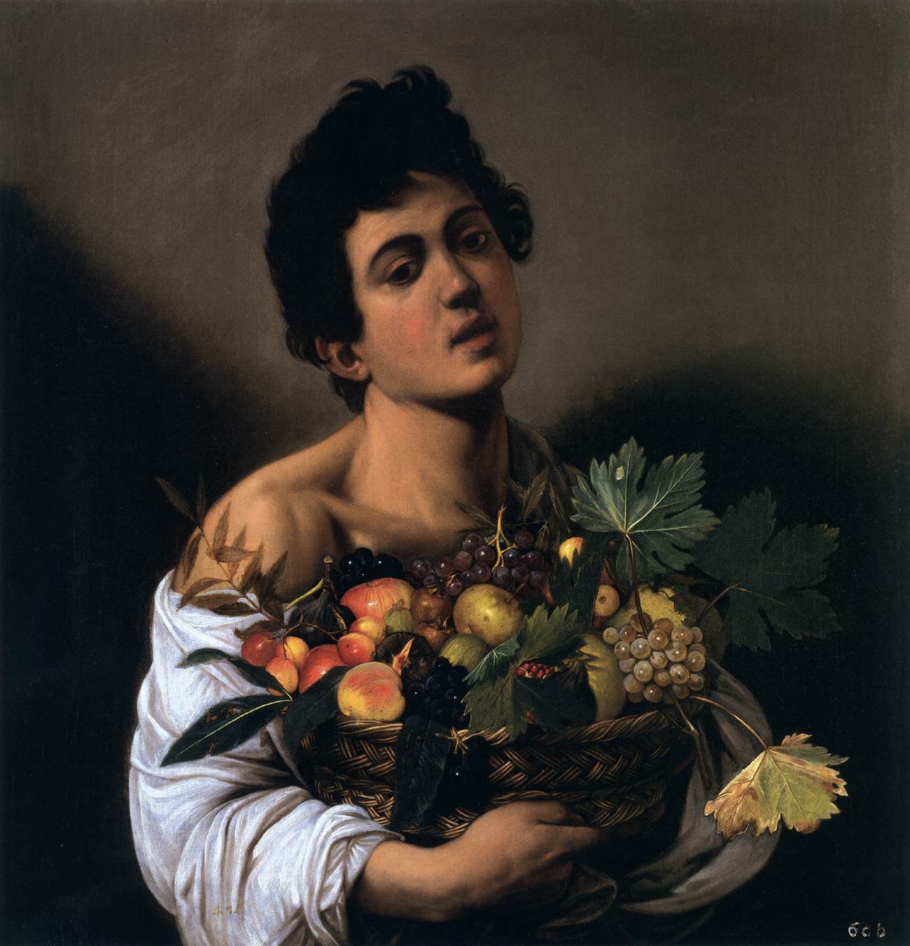 Boy with a Basket of Fruit by