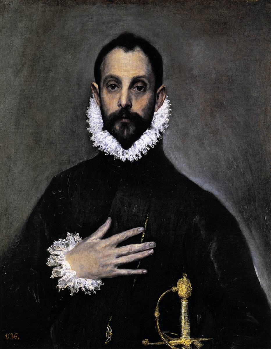 Nobleman with his Hand on his Chest by GRECO, El