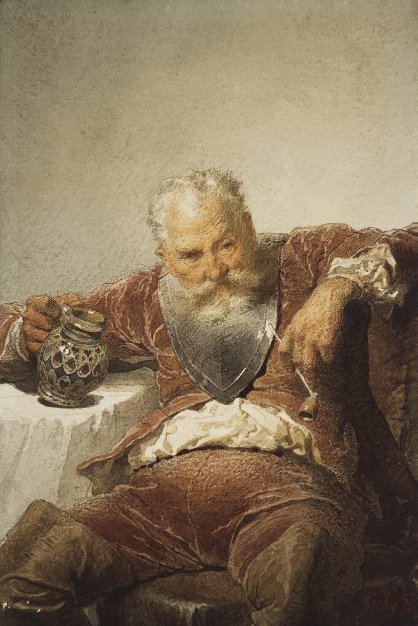 Falstaff with a Tankard of Wine and a Pipe by ZICHY, Mihály