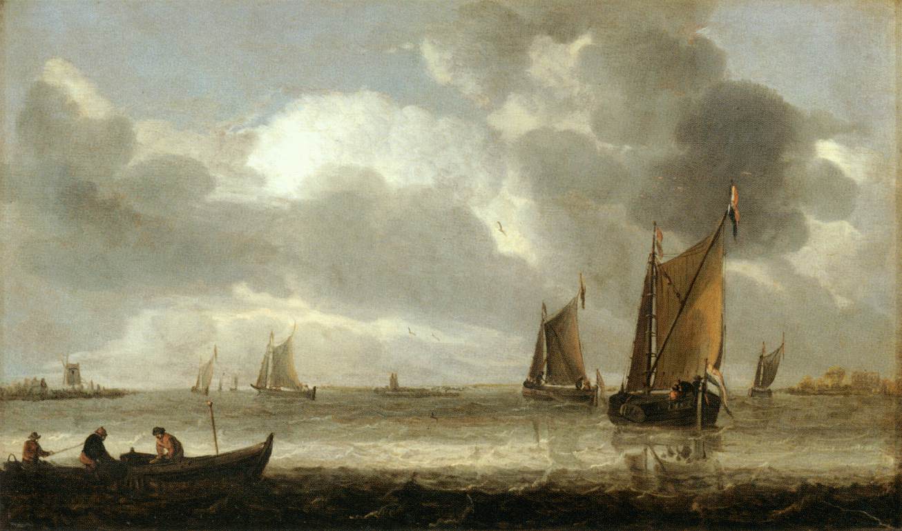 The Silver Seascape by BEYEREN, Abraham van