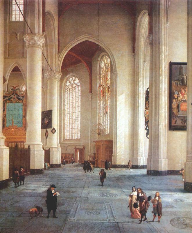 Interior of the St Laurenskerk in Rotterdam by