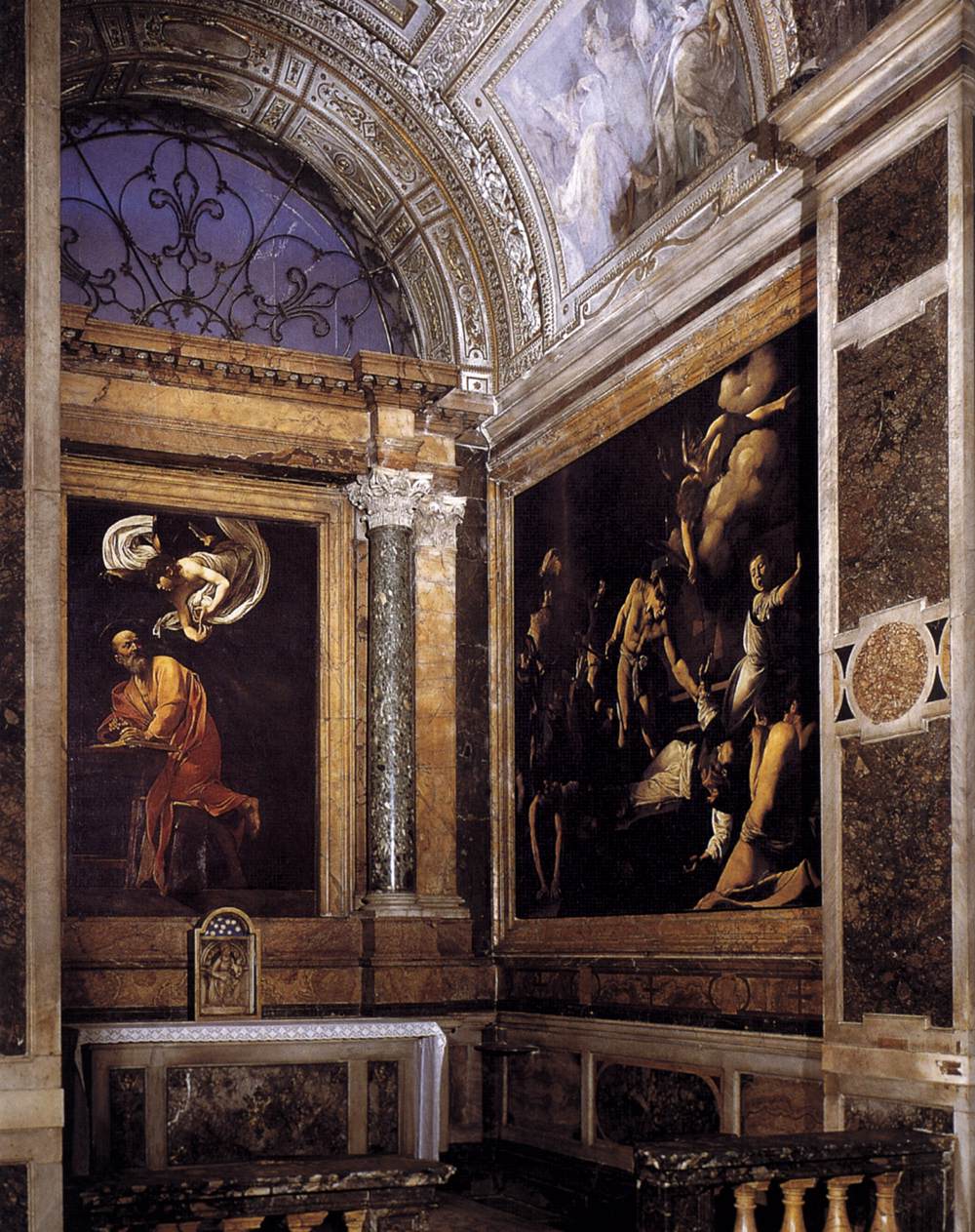 Interior view of the chapel by CARAVAGGIO