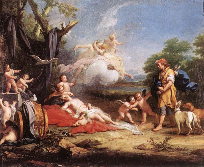 Venus and Adonis by AMIGONI, Jacopo