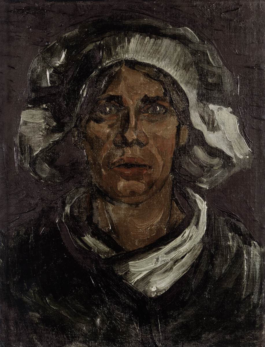 Head of a Peasant Woman with White Cap by GOGH, Vincent van