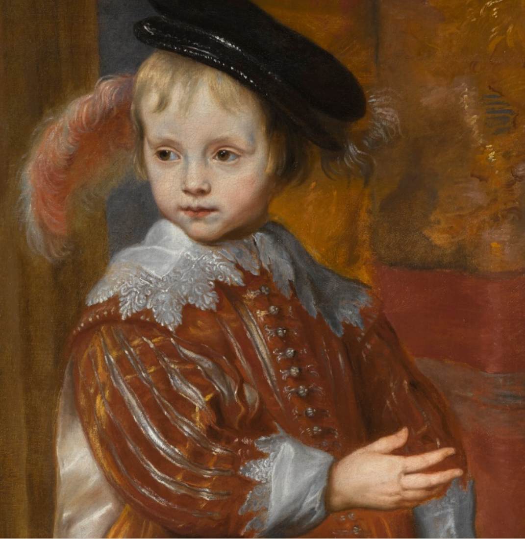 Portrait of Prince Willem II of Orange as a Young Boy, with a Dog (detail) by DYCK, Sir Anthony van