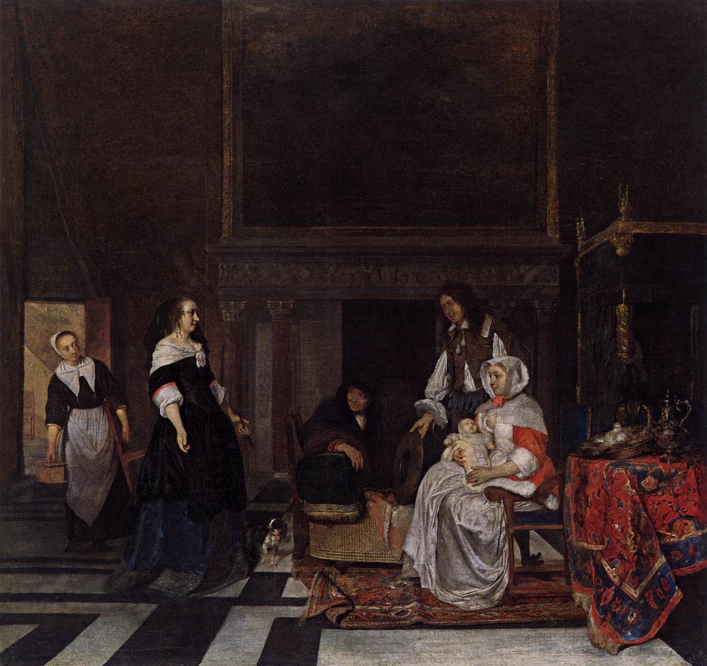 The Visit to the Nursery by METSU, Gabriel