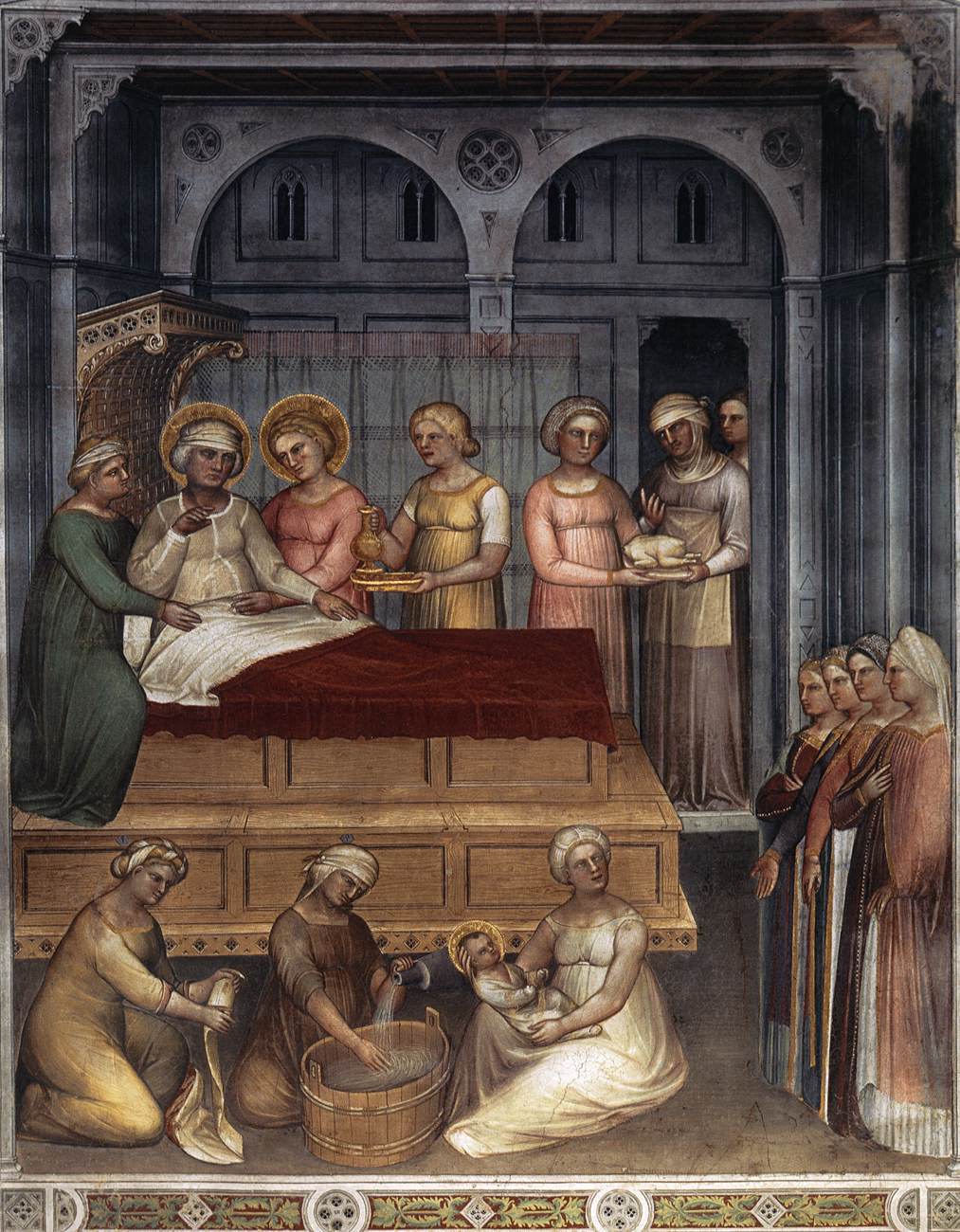 The Birth of John the Baptist by GIUSTO de' Menabuoi