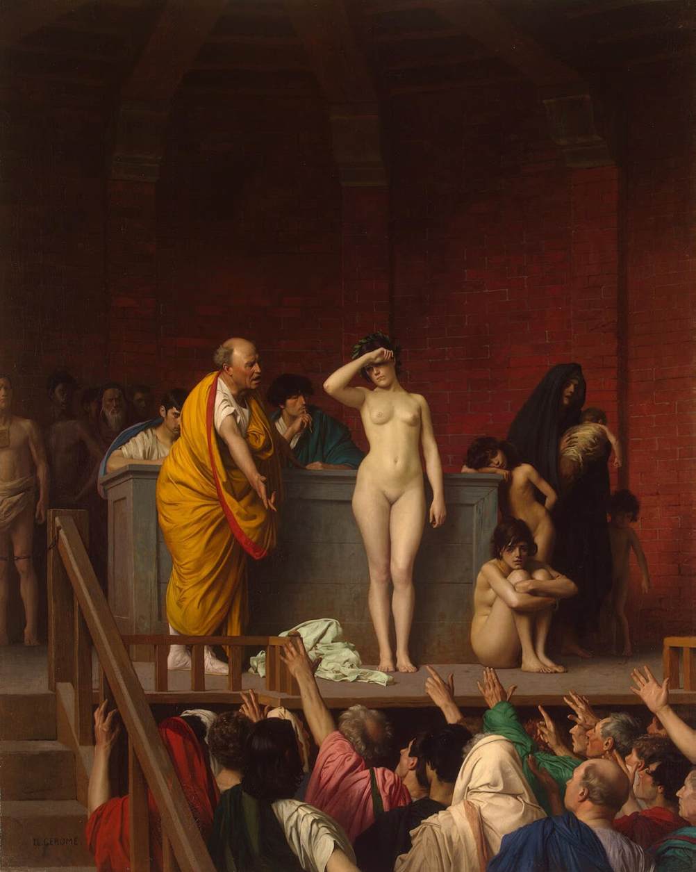 Slave Market in Rome by GÉRÔME, Jean-Léon