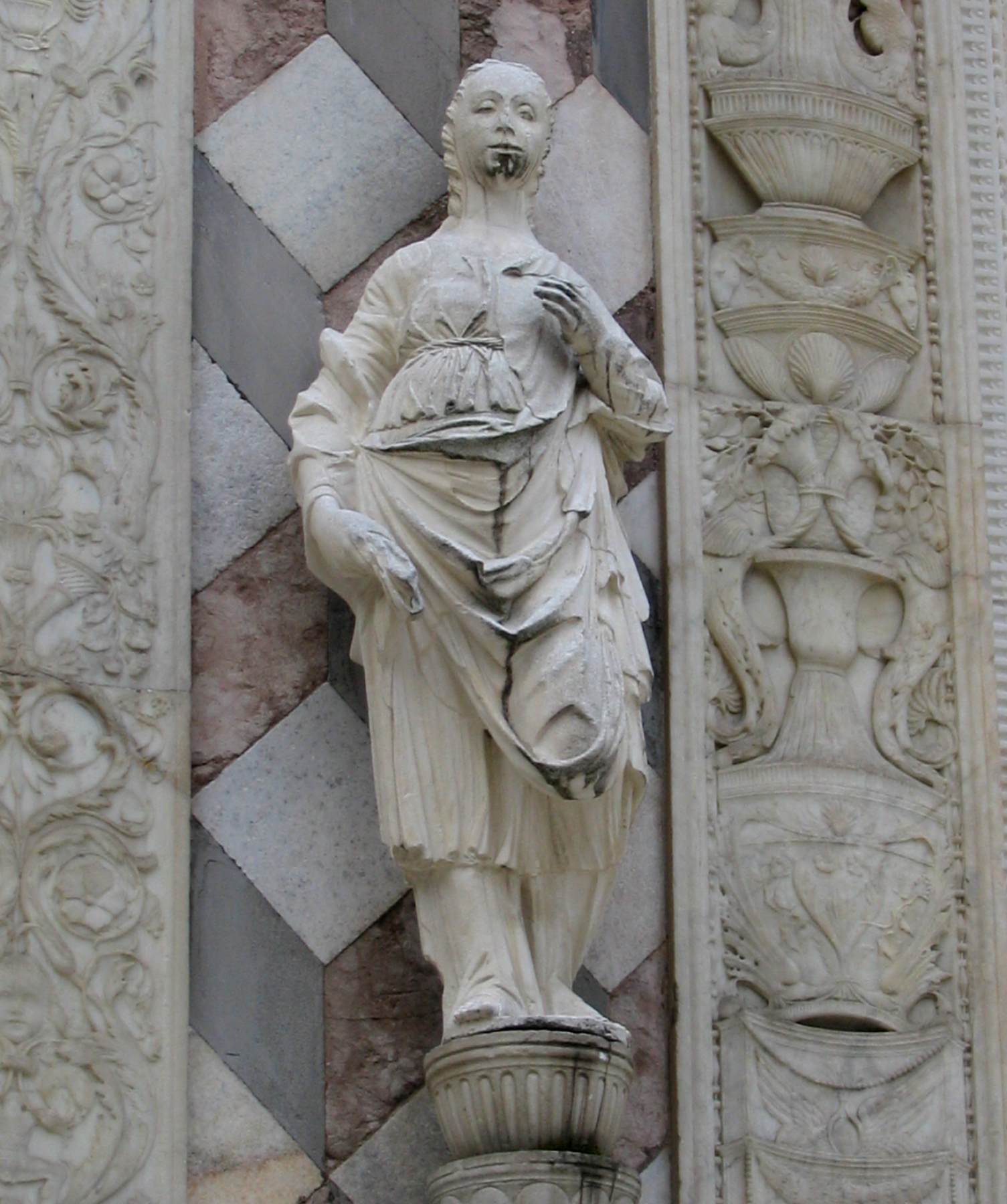 Façade of the Cappella Colleoni (detail) by